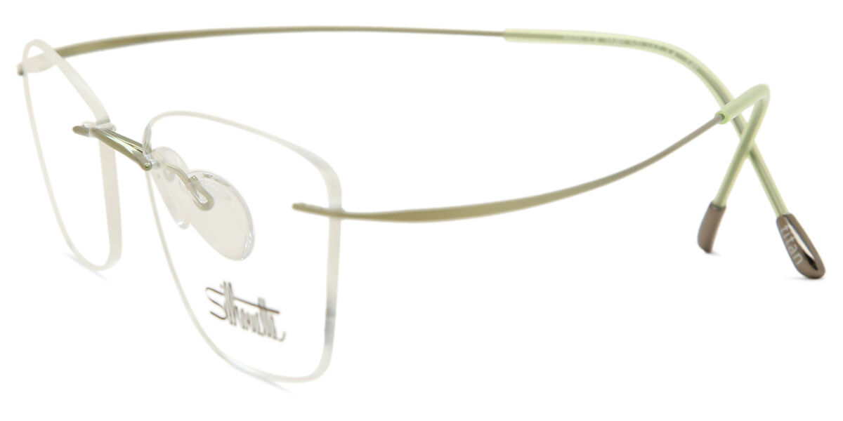 Silhouette 5515/CX 5540 Rectangle Green Eyeglasses