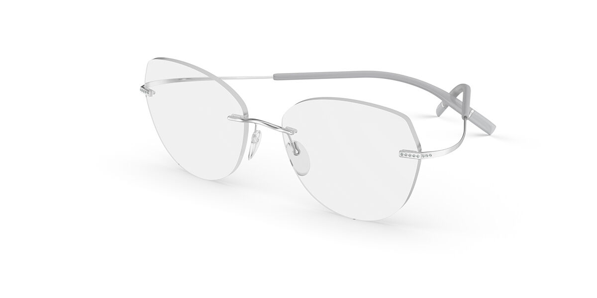 Silhouette 5538/ID 7000 Butterfly Rhodium Silver Eyeglasses