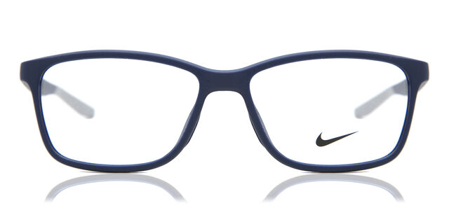 Nike 7118 413 Square Matte Blue Eyeglasses | SmartBuyGlasses US display picture 1