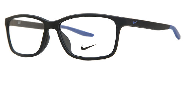 NIKE 7118 008 MATTE BLACK RACER BLUE WRAP EYEGLASSES FRAME 55-14-140 Amazon.com: Eyeglasses NIKE 7118 008 Matte Black/Racer Blue  main image 4