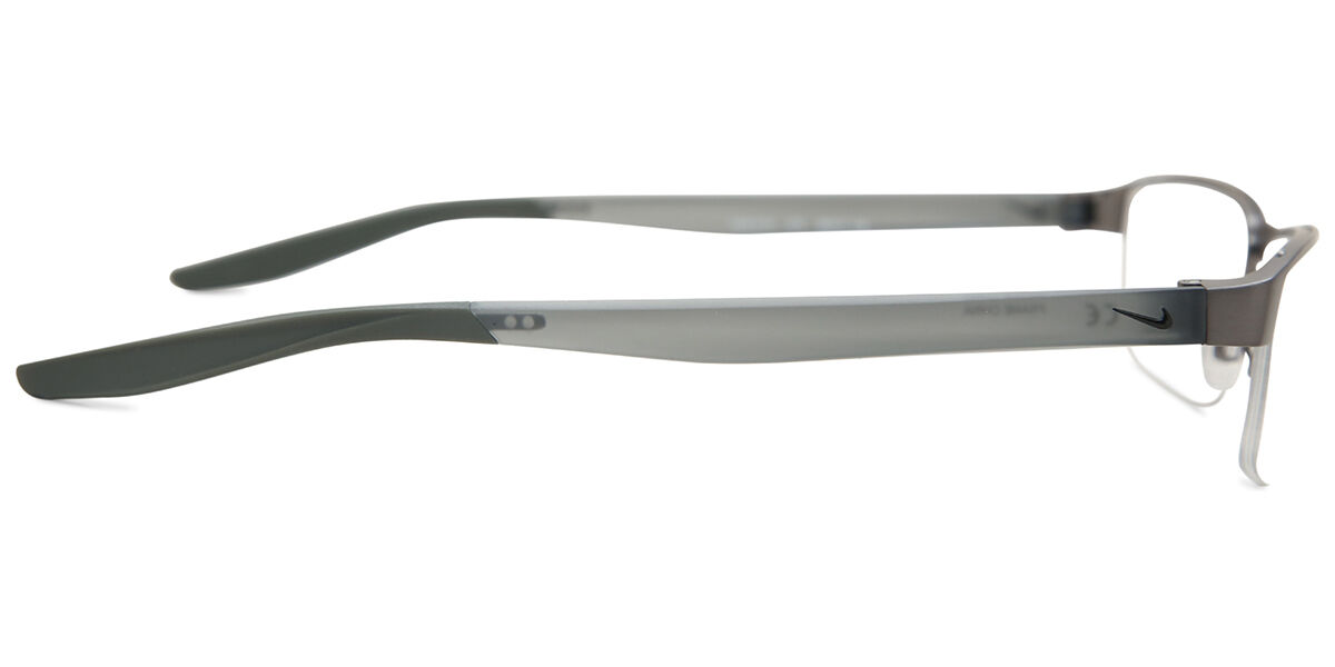 Nike 8137 075 Rectangle Brushed Gunmetal Grey Eyeglasses