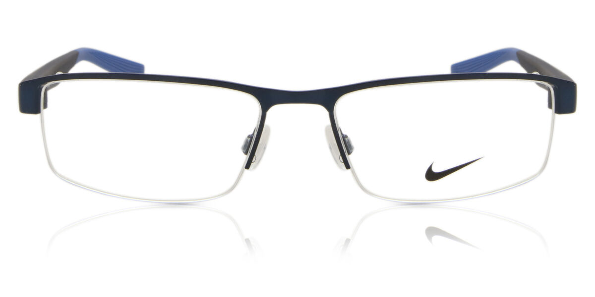 Nike 8137 001 Rectangle Satin Black Eyeglasses | SmartBuyGlasses US