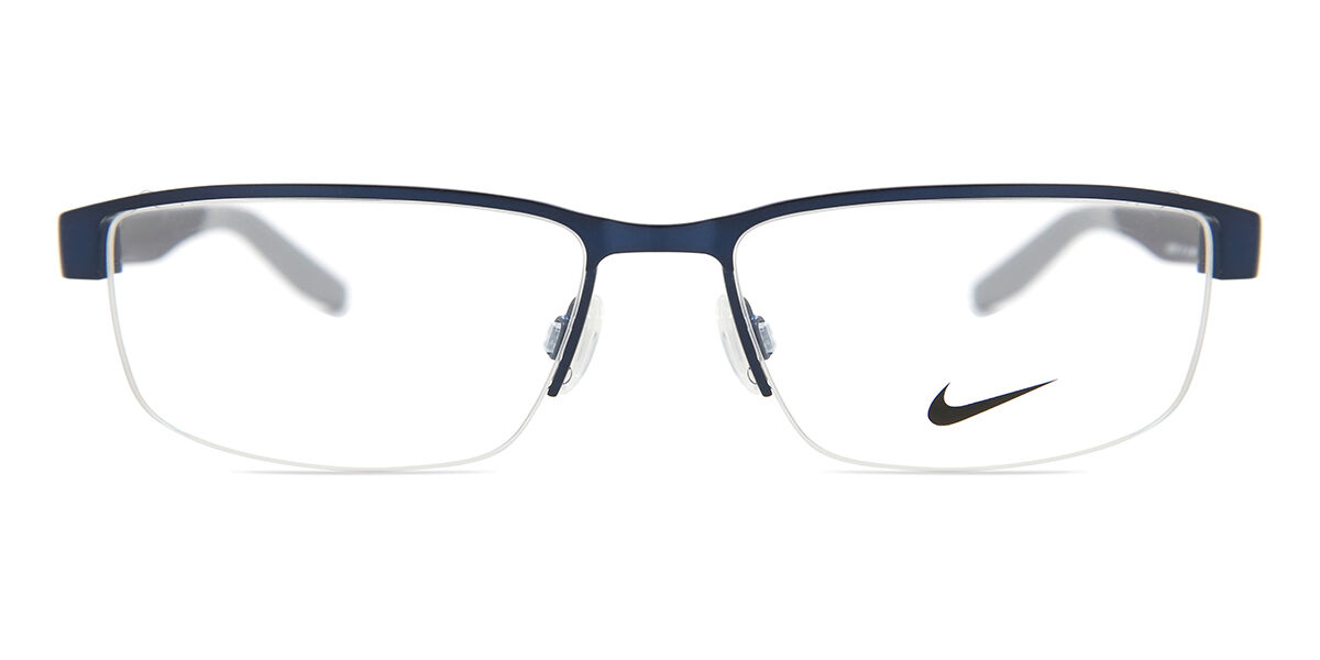 Nike 8138 N 405 Rectangle Satin Navy Blue Eyeglasses
