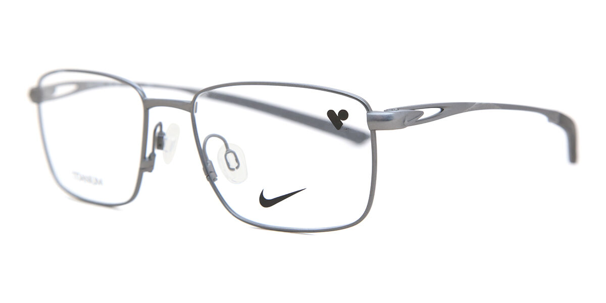 Nike 6046 070 Square Silver Eyeglasses | SmartBuyGlasses US
