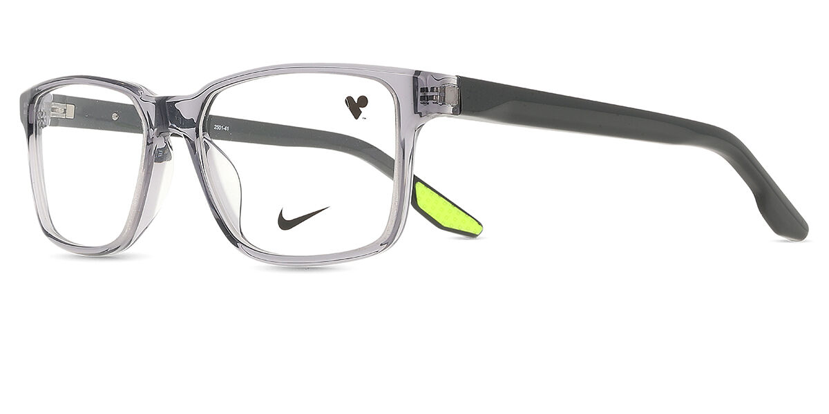Nike 7160 N 027 Rectangle Transparent Grey Eyeglasses