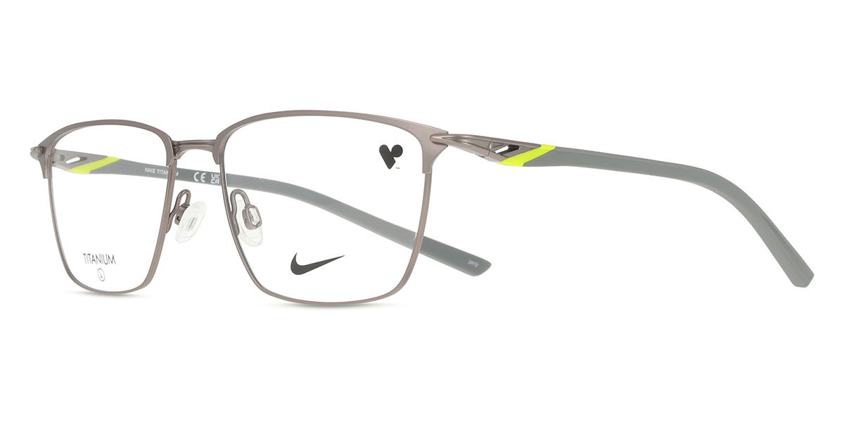 Nike 6066 070 Rectangle Satin Gunmetal Eyeglasses | SmartBuyGlasses US