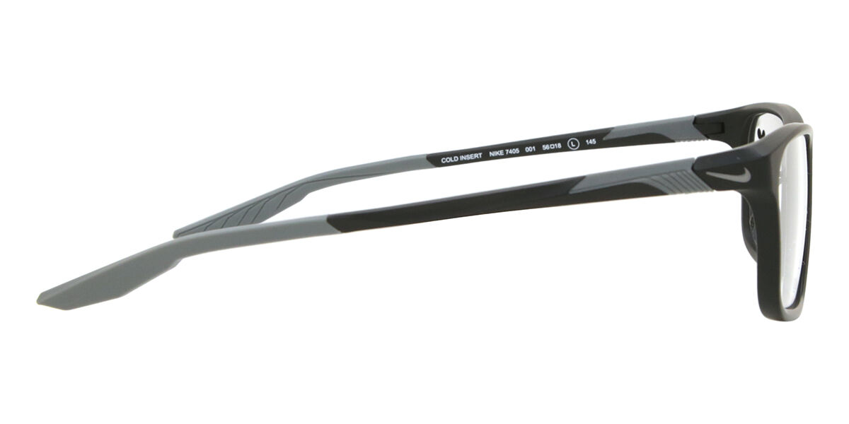Nike 7405 001 Rectangle Matte Black Eyeglasses | SmartBuyGlasses US
