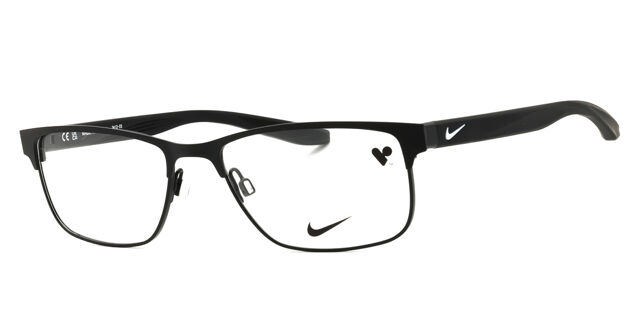 Nike 8190 003 Rectangle Satin Black Eyeglasses 