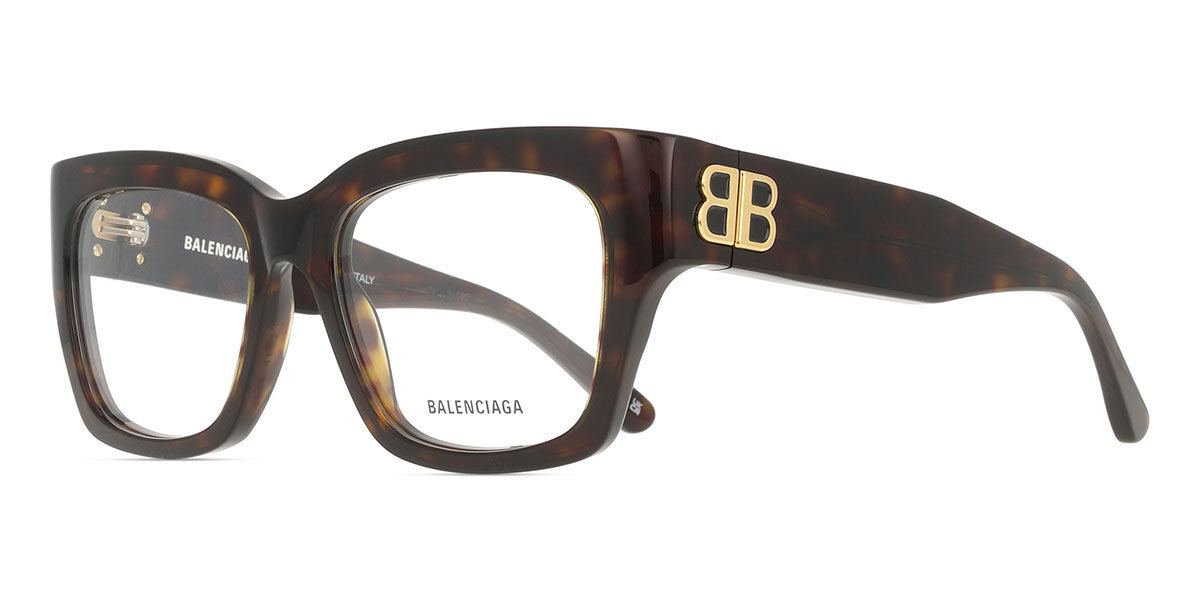 Balenciaga BB0325O Asian Fit 007 Dark Tortoise Eyeglasses