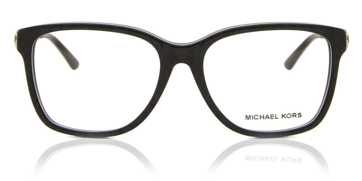 Michael Kors MK4088 SITKA 3706 Square Patterned Black Eyeglasses