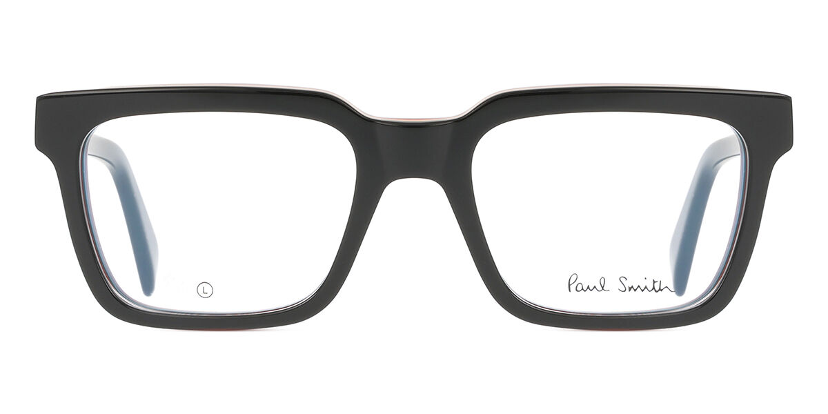 Paul Smith PS24623 Langley 001 Square Black On Multistripes