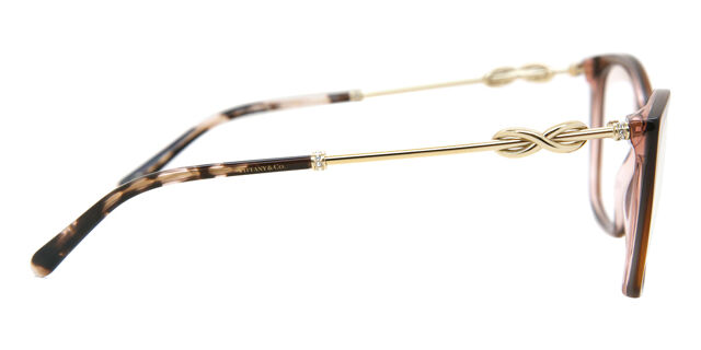 Tiffany & Co. Sunglasses TF2160-B 8255 Clear Brown Gold Frames with Brown Lenses Tiffany & Co. TF2160B 8255 Cat Eye Transparent Brown  main image 2