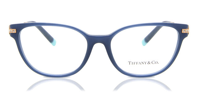 Tiffany & Co. TF2223-B Blue Opal Swarovski Cat Eye Eyeglass Frames Tiffany & Co. TF2223B 8315 Eyeglasses Women main image 4