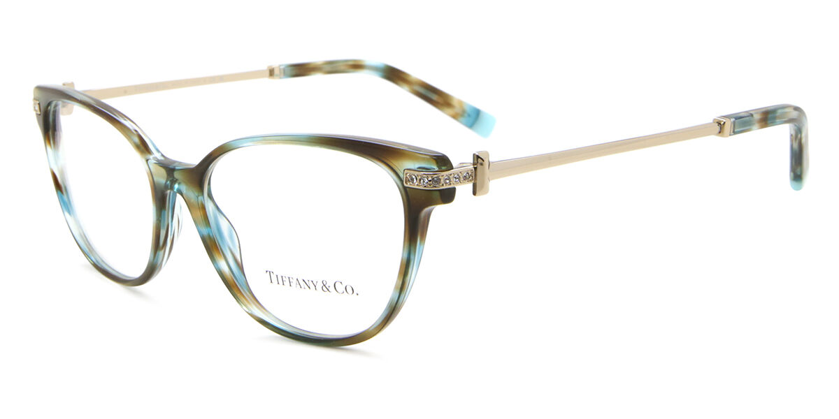 Tiffany & Co. TF2223B 8124 Cat Eye Green Tortoise Eyeglasses
