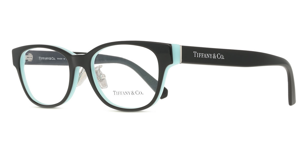 Tiffany & Co. TF2263D Asian Fit 8055 Square Black On Tiffany Blue