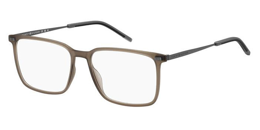 Tommy Hilfiger TH 2019 4IN Rectangle Transparent Matte Brown Eyeglasses ...