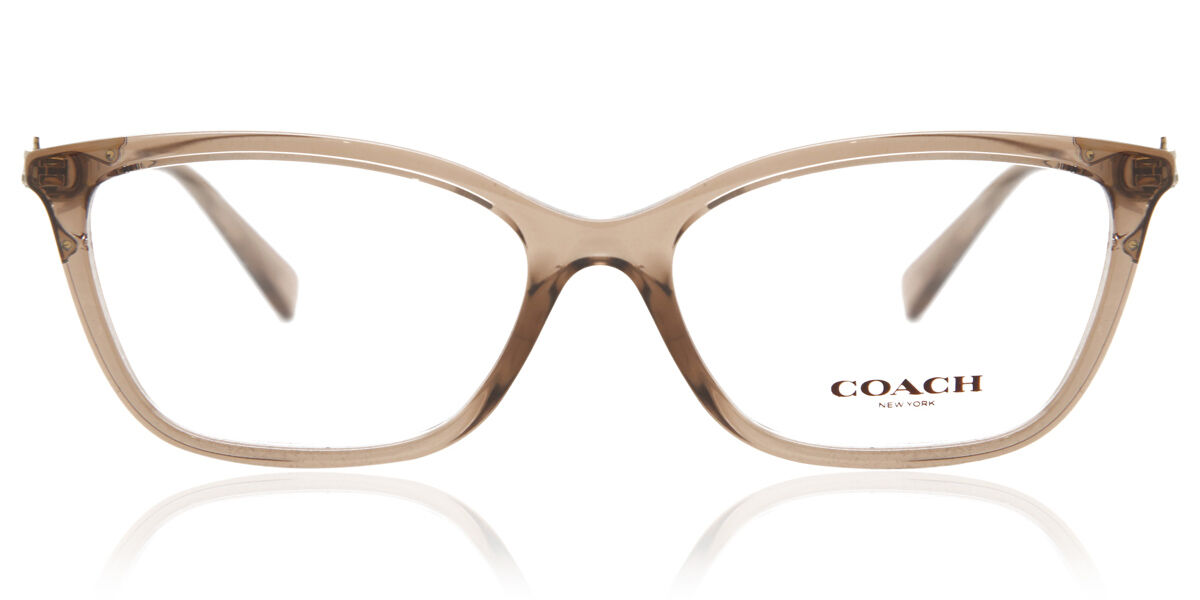 Coach HC6146U 5561 Rectangle Transparent Brown Eyeglasses