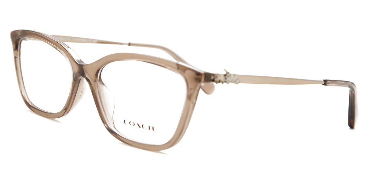 Coach HC6146U 5561 Rectangle Transparent Brown Eyeglasses