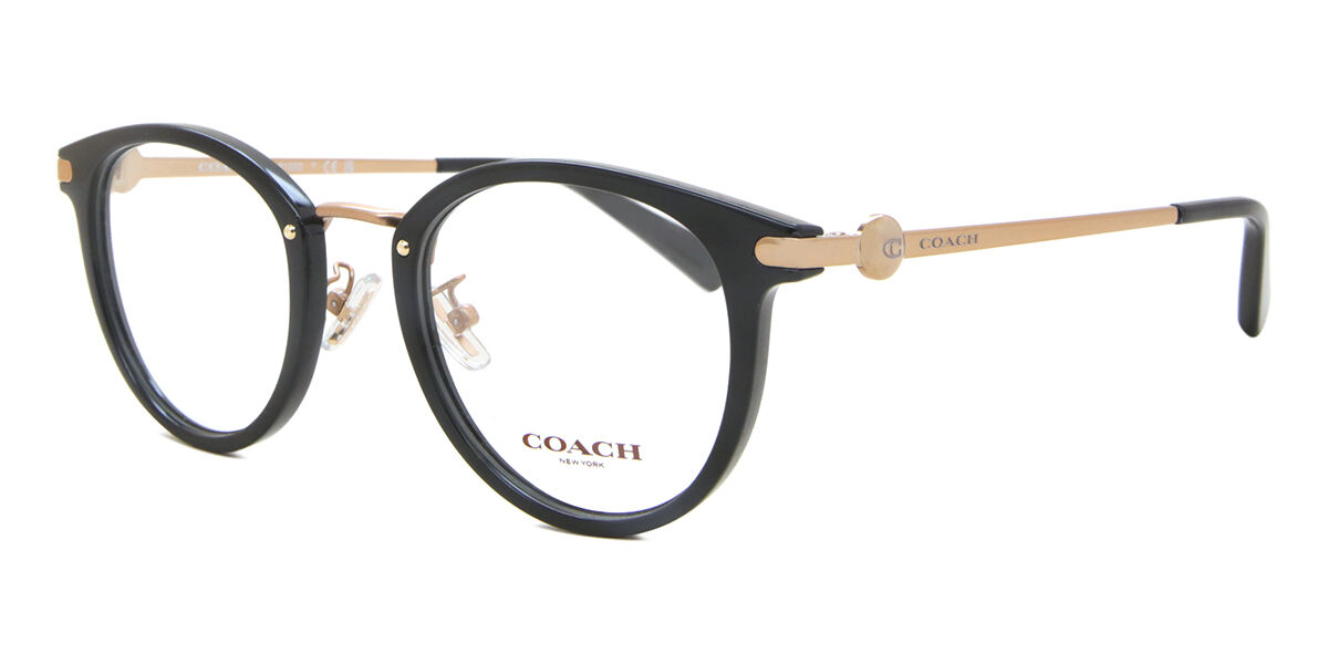 Coach HC5133D Asian Fit 5002 Oval Shiny Black Eyeglasses