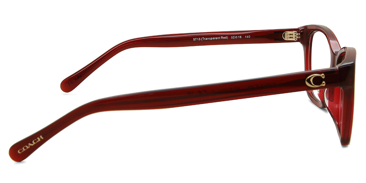 Coach HC6196U 5713 Cat Eye Transparent Red Eyeglasses