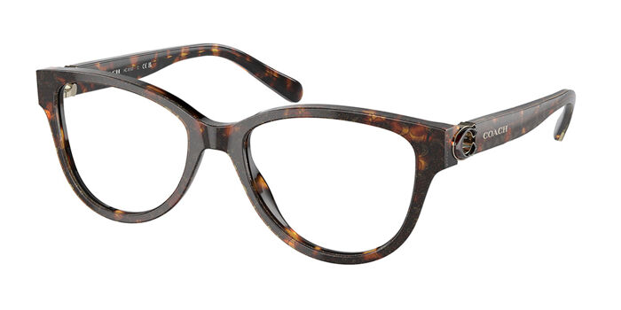 Coach Retro Cat Eye Round Glasses Frame Blue Tortoise 5613 HC6153 Retired Coach Eyeglasses Frames HC6153 5613 Blue Tortoise Cat Eye  main image 2