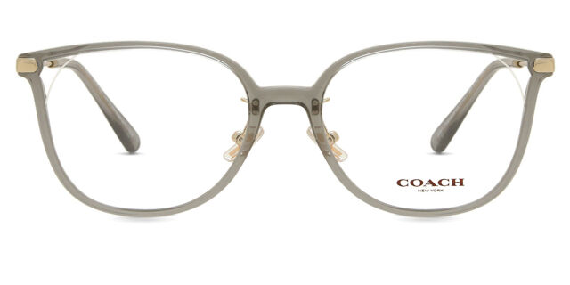 Coach HC6214D Asian Fit 5751 Cat Eye Transparent Grey Eyeglasses 