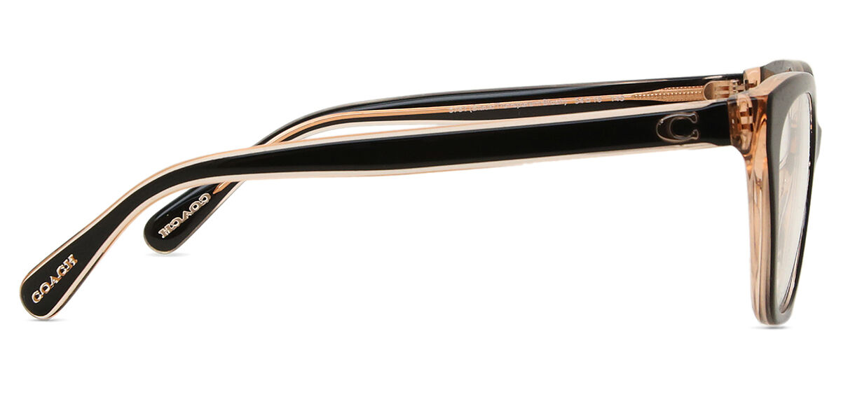 Coach HC6226U 5781 Black on Transparent Powder Brown Eyeglasses