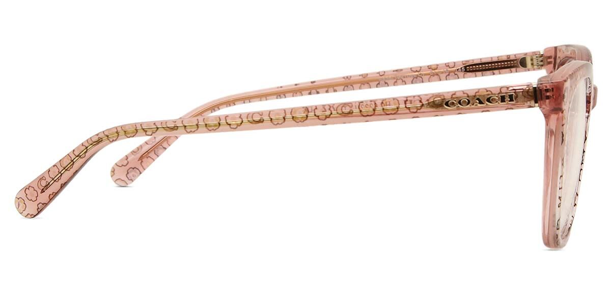 Coach HC6222U 5836 Square Transparent Tea Rose Pink Pattern