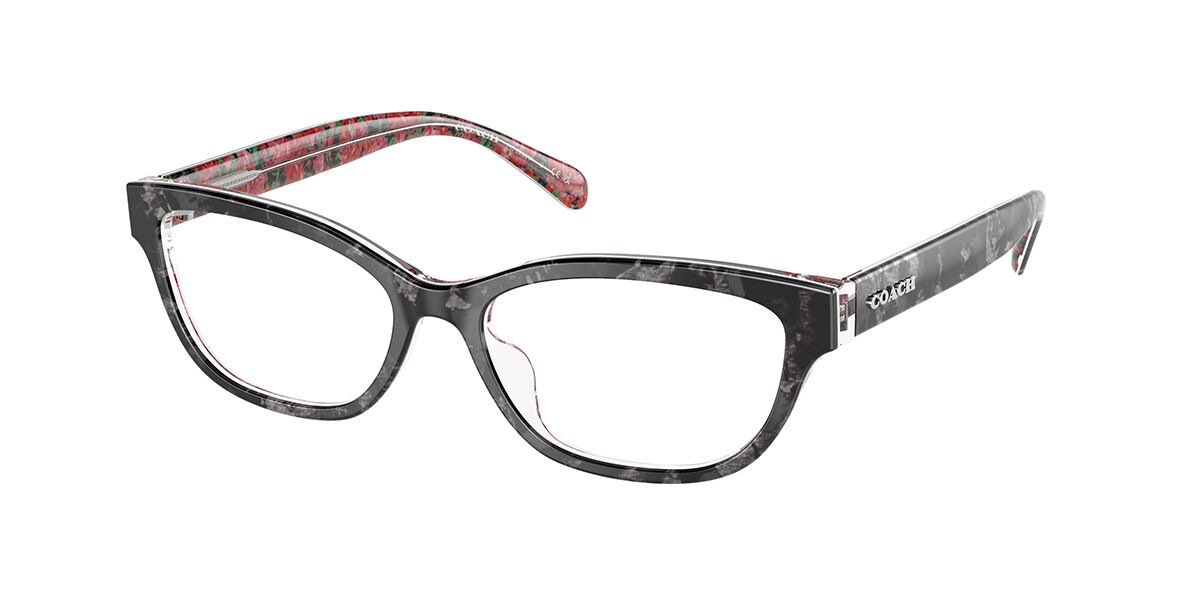 Coach HC6250U 5856 Black Tortoise/Pink Floral Eyeglasses