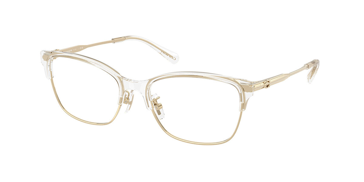 Coach HC5184 9430 Rectangle Shiny Light Gold/Clear Eyeglasses