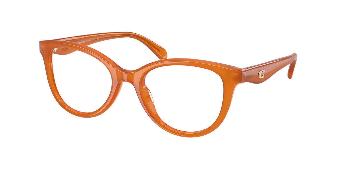 Coach HC6146U 5561 Rectangle Transparent Brown Eyeglasses
