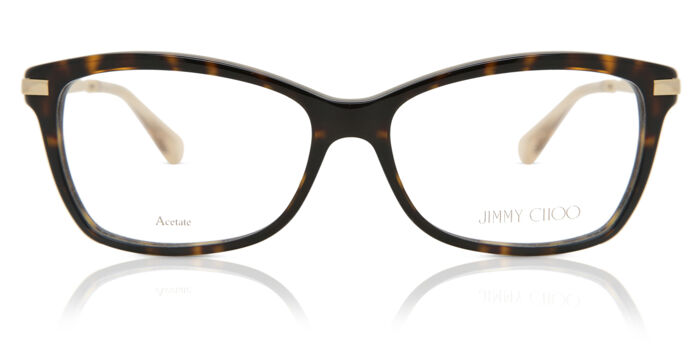 Jimmy Choo Eyeglasses Frame JC146-PUU Womens Brown Tortoise Full Rim Jimmy Choo JC146 PUU Square Tortoiseshell Eyeglasses  main image 4