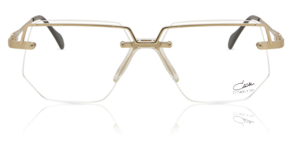 カザール　742 サングラス Cazal 742 97 Square Gold Eyeglasses | SmartBuyGlasses US