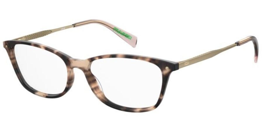 Levi's LV 5057 HT8 Rectangle Pink Tortoise Eyeglasses | SmartBuyGlasses US