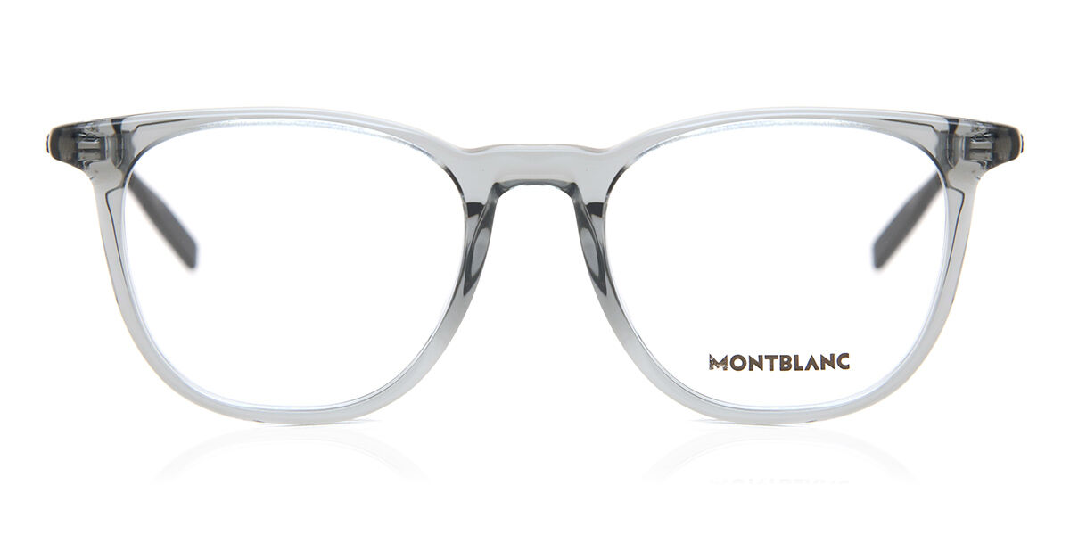 Montblanc MB0010O 009 Square Transparent Grey Eyeglasses