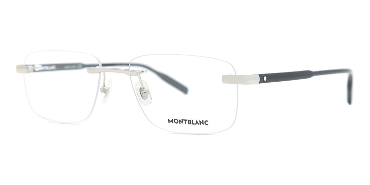 Montblanc MB0088O 002 Square Silver Eyeglasses | SmartBuyGlasses US