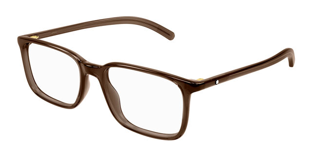 Montblanc MB0328O 004 Rectangle Transparent Dark Brown  display picture 2