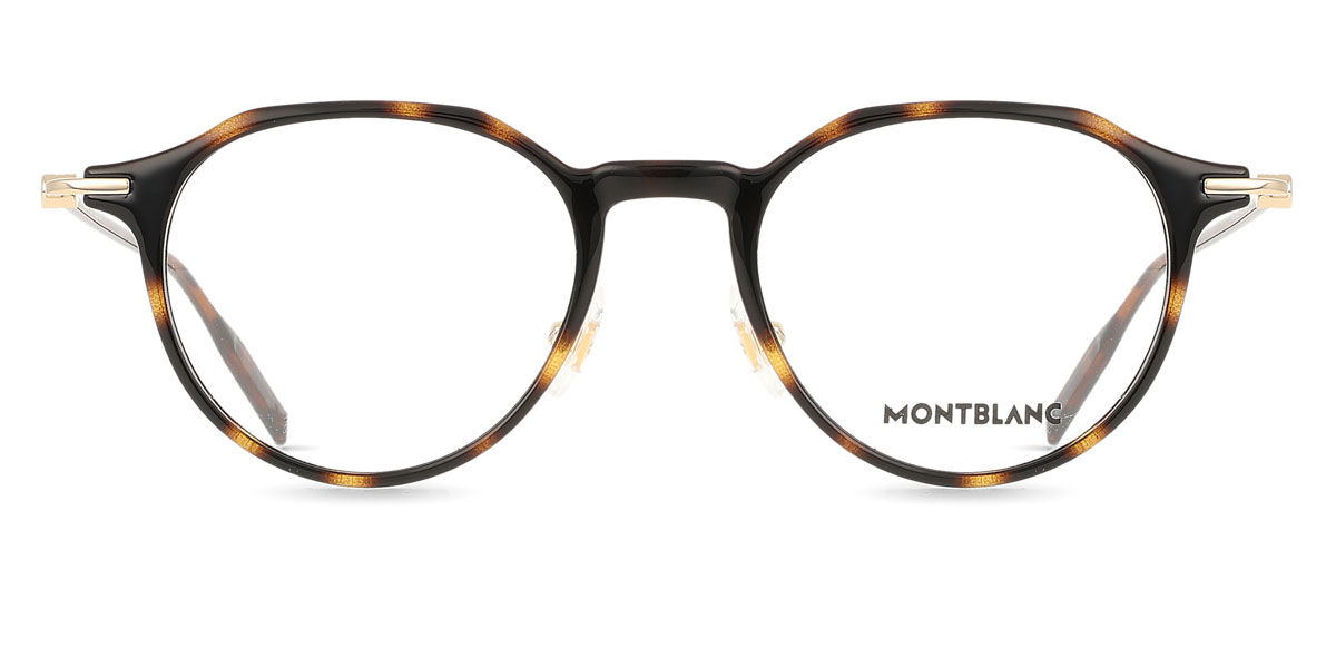 メガネモト Montblanc MB0355O Asian Fit 002 Oval Tortoise Eyeglasses