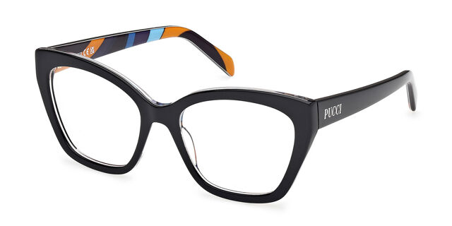 Emilio Pucci EP5216 001 Cat Eye Black On Texture Pattern  display picture 3