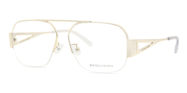 Bottega Veneta Women Eyeglasses Gold Pilot BV1067O 002 NEW AUTHENTIC Bottega Veneta Women Eyeglasses Gold Clear Demo Pilot  main image 3