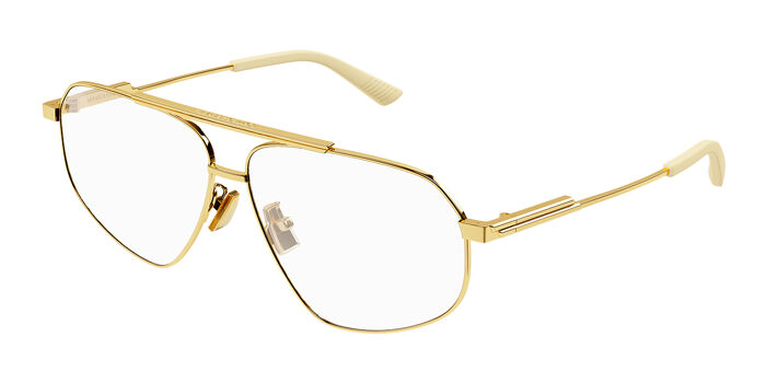 Bottega Veneta BV1067O 002 Pilot Gold Eyeglasses  display picture 1