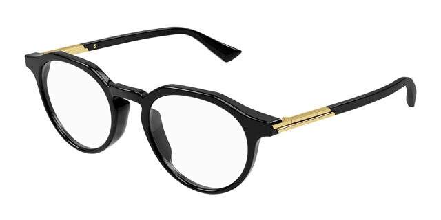 Bottega Veneta BV1263O 001 Oval Black Eyeglasses  display picture 1