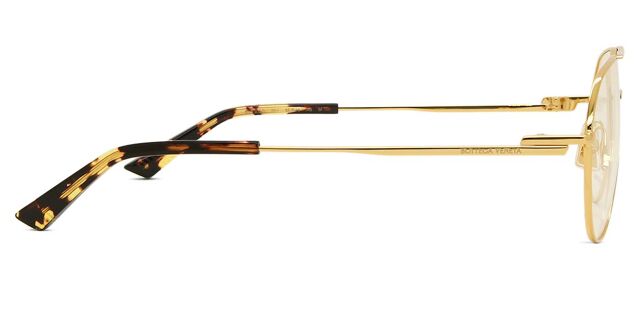 NEW Bottega Veneta BV1302O Gold Aviator Eyeglasses Frames bottega-veneta-bv1302o-001-hd-  main image 2