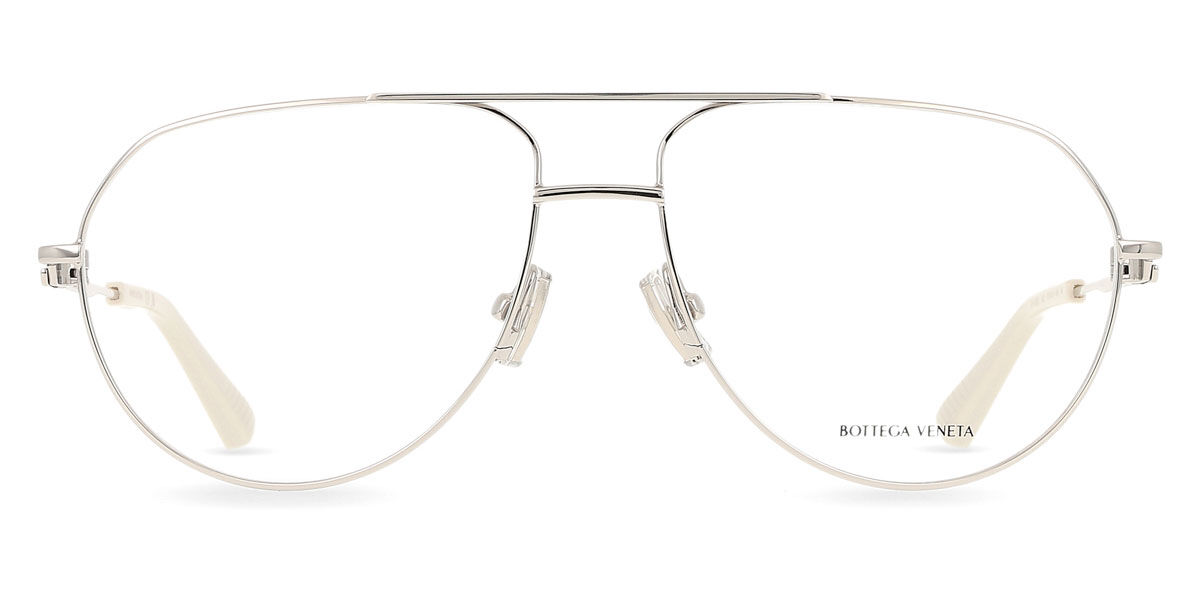 Bottega Veneta BV1302O 002 Silver Eyeglasses | SmartBuyGlasses US