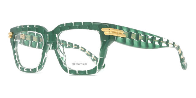 Bottega Veneta BV1324O 004 Square Green Eyeglasses  display picture 3