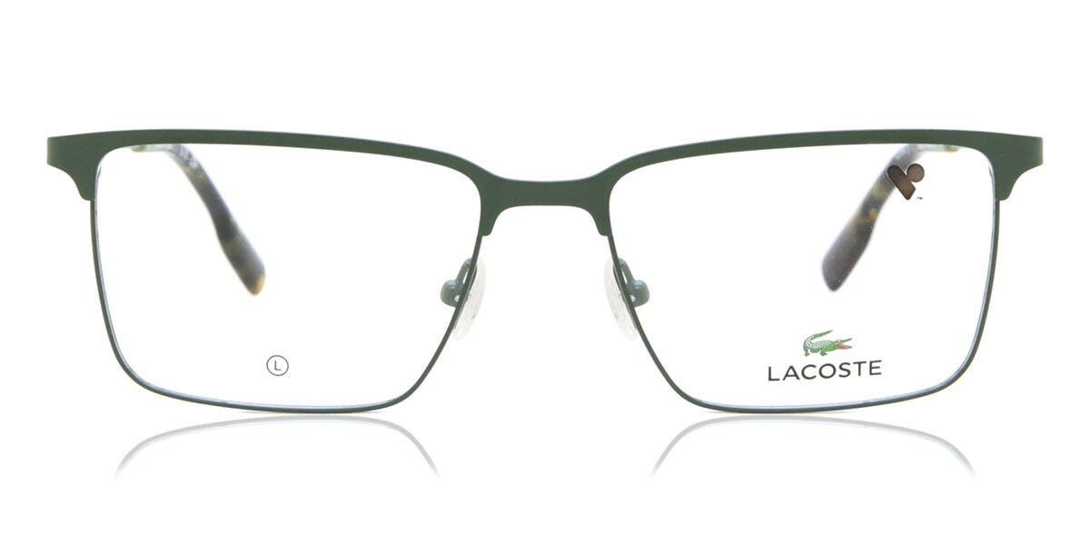 Lacoste L2296 301 Rectangle Green Eyeglasses | SmartBuyGlasses US