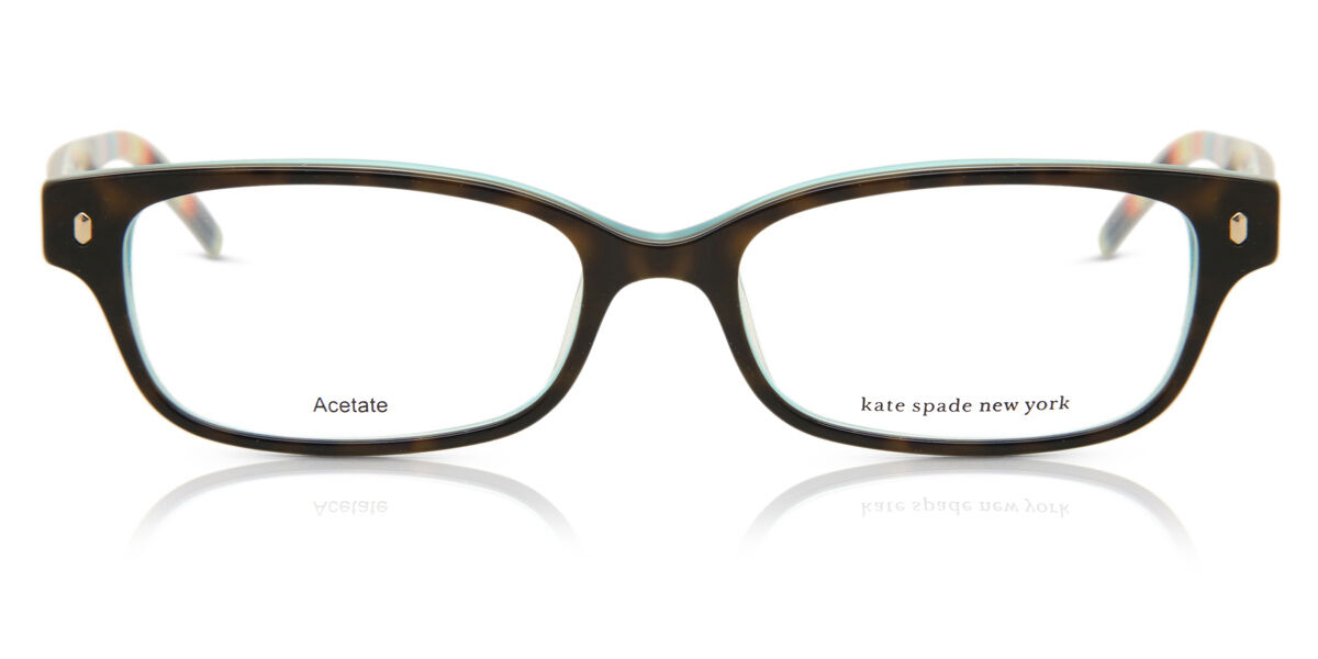Kate Spade Lucyann X77 Rectangle Tortoise Aqua Striped Eyeglasses