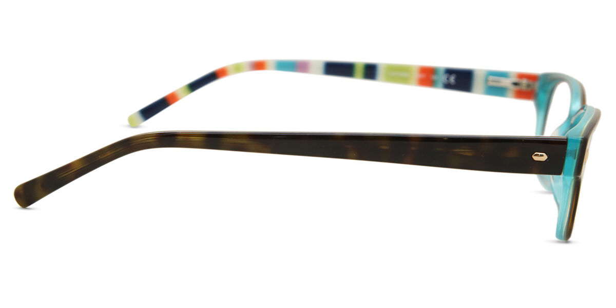 Kate Spade Lucyann X77 Rectangle Tortoise Aqua Striped Eyeglasses