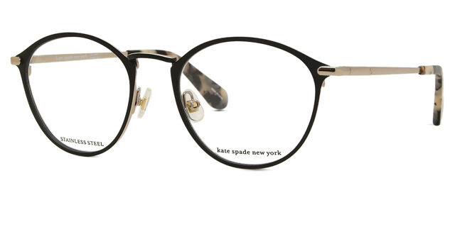 Kate Spade Jalyssa 807 Oval Black On Silver Eyeglasses  display picture 1