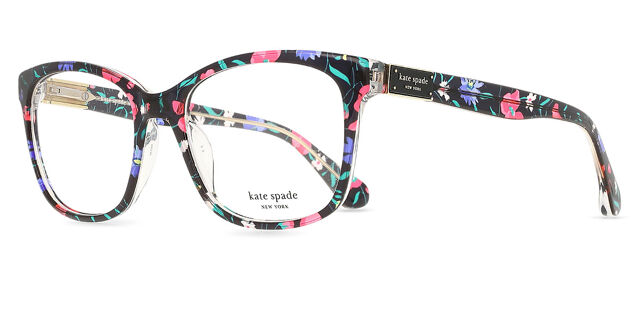Kate Spade New York Floral Eyeglass Frames Women’s Acetate Optical Glasses Kate Spade Blue Metal Floral Eyeglasses FRAMES w/ Case  main image 4
